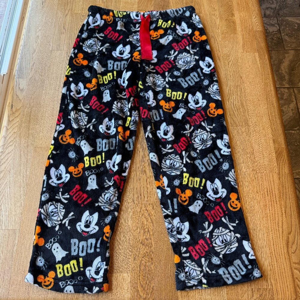Disney Halloween Mickey Lounge Pants Soft Fleece Size Medium